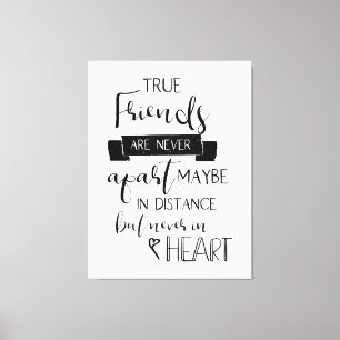 Toile La typographie de la citation de l'amitié