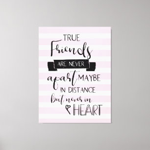 Toile La typographie des citations d'amitié ne s'écarte