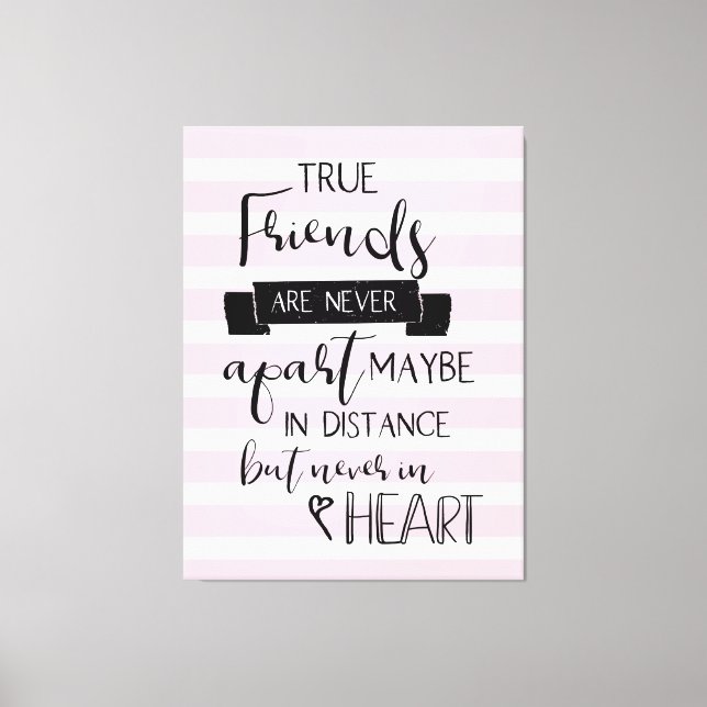Toile La typographie des citations d'amitié ne s'écarte  (Recto)