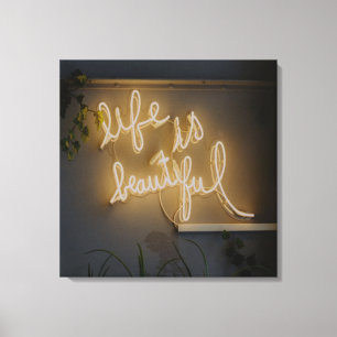 Toile La vie est belle aux lumières des néons