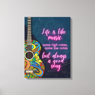 Toile La vie est comme la musique, toujours une bonne ch