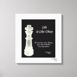 Toile La vie est comme les échecs