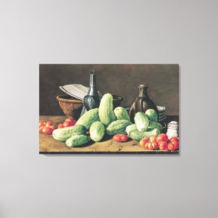 Toile La vie toujours avec des concombres et des tomates