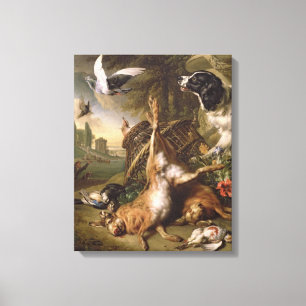 Toile La vie toujours avec le jeu et les lièvres morts