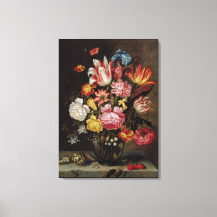Toile La vie toujours des fleurs dans un vase ovoïde