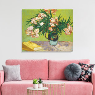 Toile La Vieille Fleur d'Oléandre Rose de Van Gogh dans