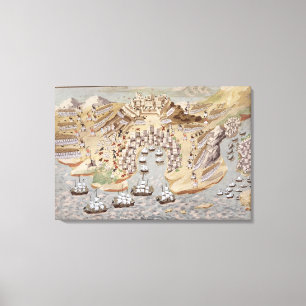 Toile La vue de primevère farineuse de la Grèce