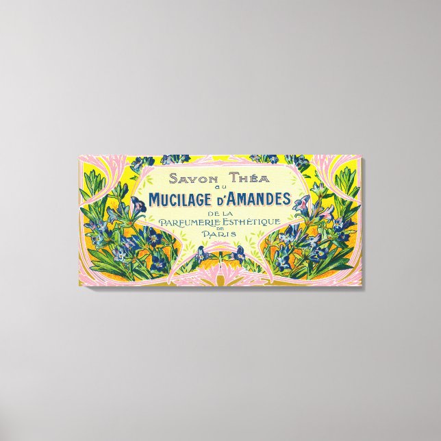 Toile Label de savon Mucilage D'AmandesParis, France (Recto)
