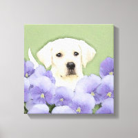 Labrador Retriever Puppy Painting Original Chien A
