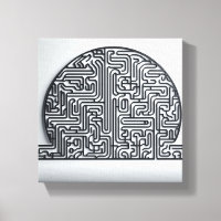 Labyrinthe circulaire minimaliste moderne - Abstra