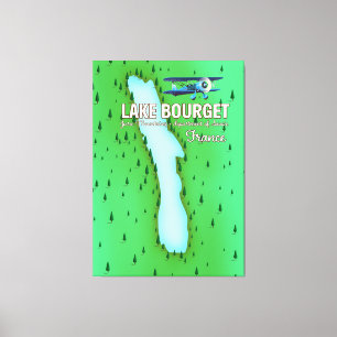Toile Lac du Bourget France belle affiche de voyage