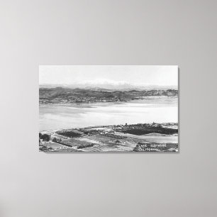Toile Lac Elsinore, ville aérienne de CA et vue de lac