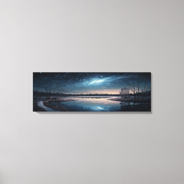 Toile Lac Night Starry Sky Paysage (Recto)
