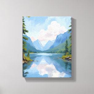 Toile Lac Tahoe   Paysage de peinture à l'huile