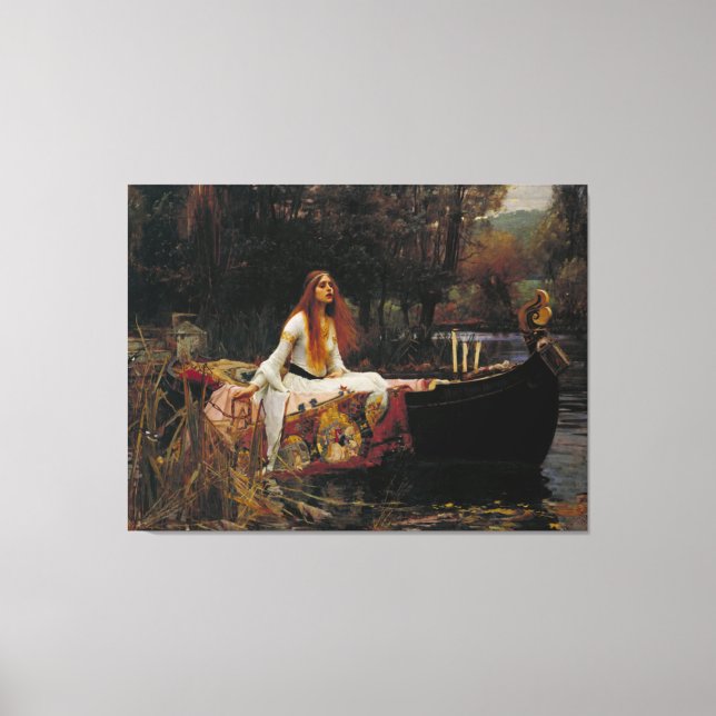 Toile Lady of Shallot par Pre-Raphaelite JW Waterhouse (Recto)