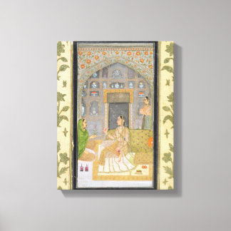 Toile Lady seated in a Pavilion with attendants, from th