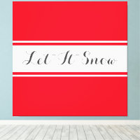 LAISSER NEIGE Texte Élégant Sporty Red White Strip