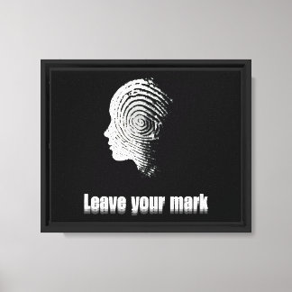 Toile Laisser votre marque Fingerprint Profile Art