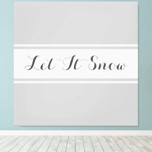 Toile LAISSEZ-LE NEIGE Fun Light Grey White Racing Strip