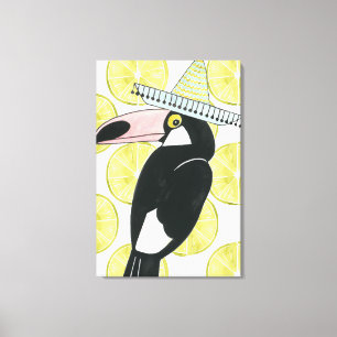 Toile Laissez-nous taco au sujet de sombrero de toucan