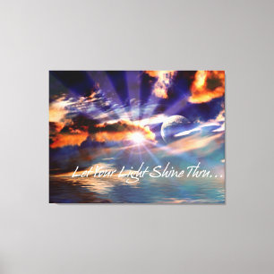 Toile Laissez Votre Lumière Briller À Travers L'Art Toil