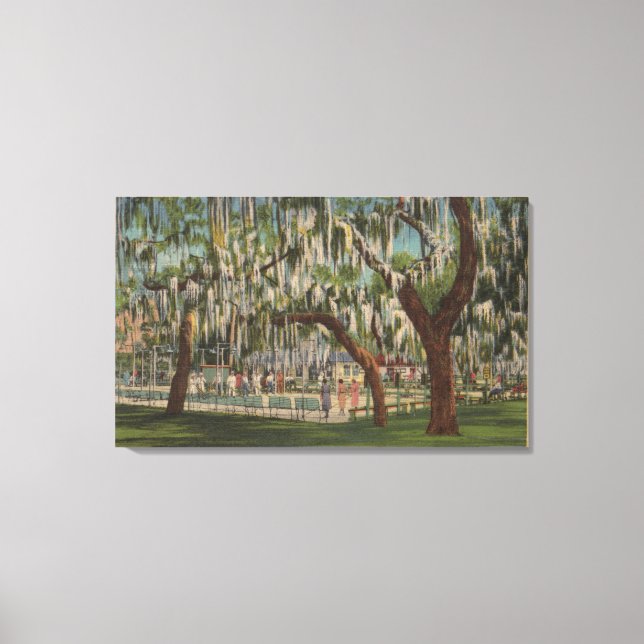 Toile Lake Wales, FL - Vue extérieure du tableau de bord (Recto)