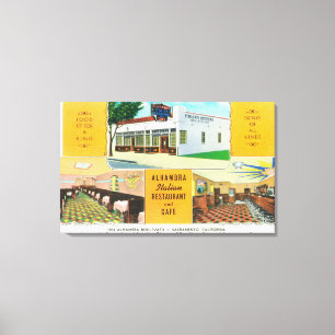 Toile L'Alhambra Restaurant Italien & � Caf