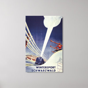 Toile L'Allemagne - ski dans la forêt noire