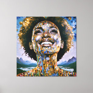 Toile "L'âme d'or, le ciel infini"