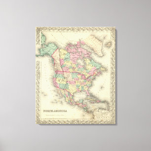 Toile L'Amérique du Nord 48