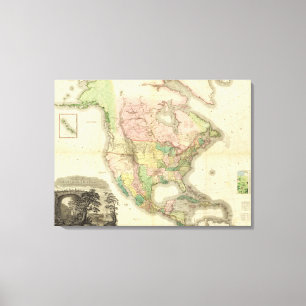 Toile L'Amérique du Nord composée