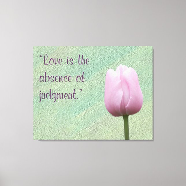 Toile L'amour est l'absence de jugement (Recto)