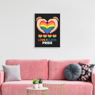 Toile L'amour est l'amour LGBQT
