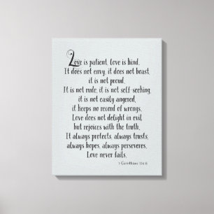 Toile L'amour est patient