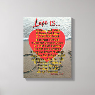 Toile L'amour est patient - 1 Corinthiens 13 Mariage