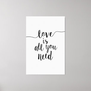 Toile L'Amour Est Tout Ce Dont Vous Avez Besoin À Grand