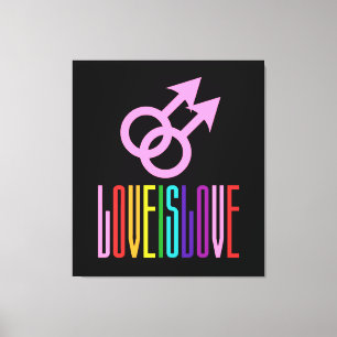 Toile L'amour est une relation gay amoureuse Couleurs ar