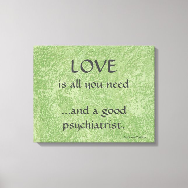 Toile L'Amour Et Un Bon Psychiatre (Recto)