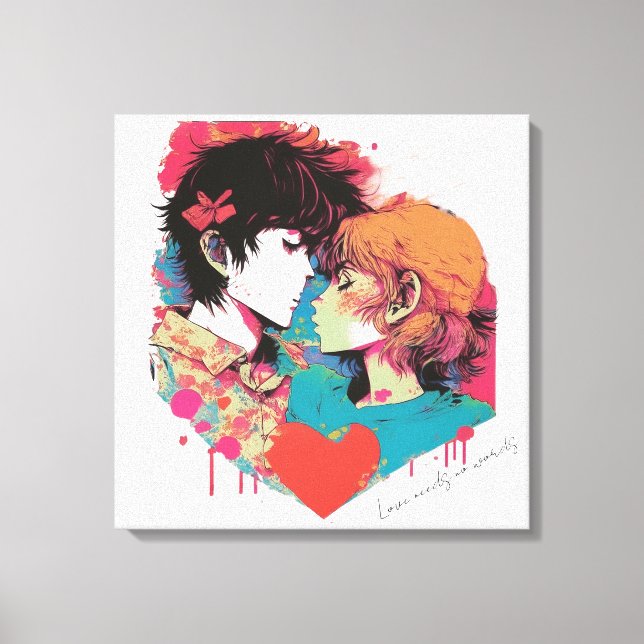 Toile L'amour n'a pas besoin de mots (Recto)