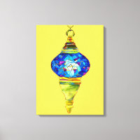 Lampes turques bleues mosaïque art aquarelle