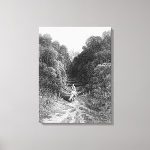 Toile Lancelot approche le château chez Astolat