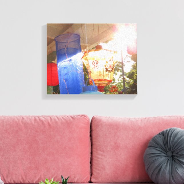 Toile Lanternes grand éclairage - Vignoble de Martha (Insitu(Salon))