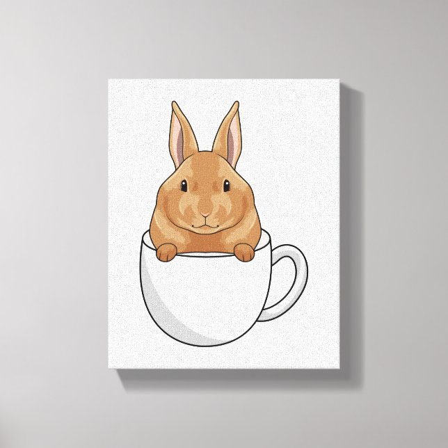 Toile Lapin avec la coupe de café (Recto)