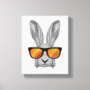 Toile Lapin avec lunettes de soleil