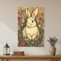 Lapin Brun de Style Cottage Vintage William Morris