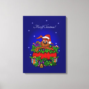 Toile Lapin de Noël