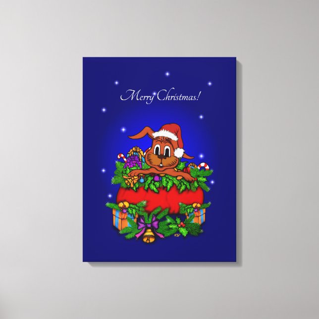Toile Lapin de Noël (Recto)