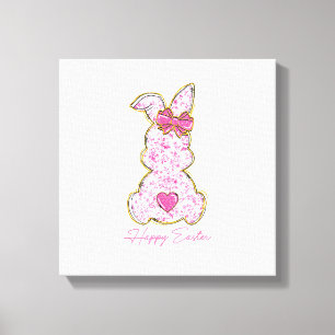 Toile Lapin de Pâques Heureuses Filles de Pâques Femmes
