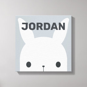Toile Lapin Mignon Personnalisé avec un Nom