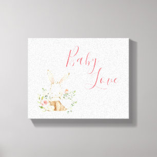 Toile Lapin rose animal lapin